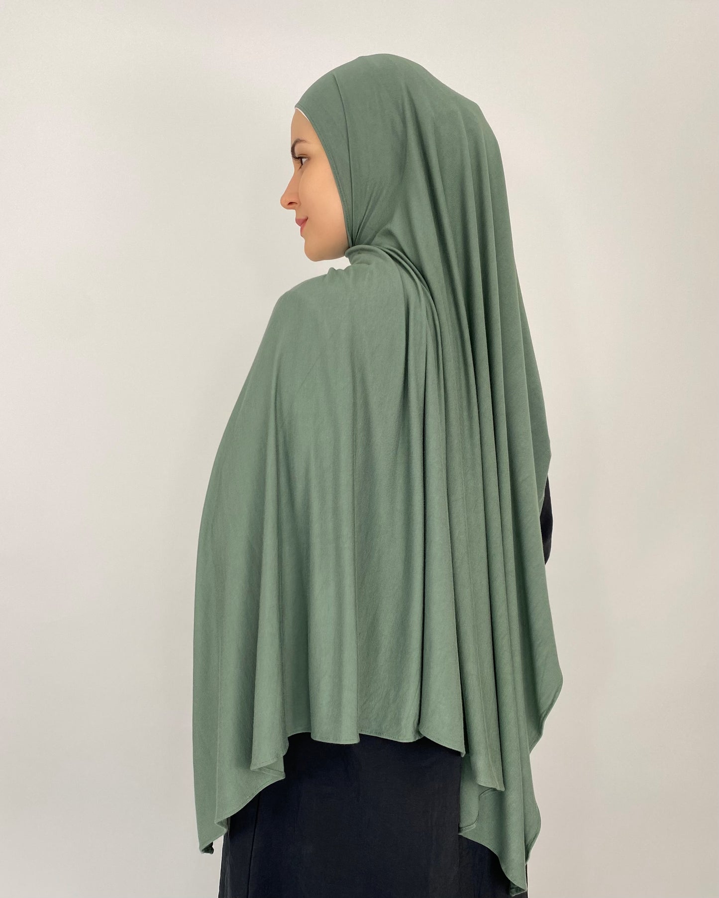 Premium Jersey Hijab - dark sage