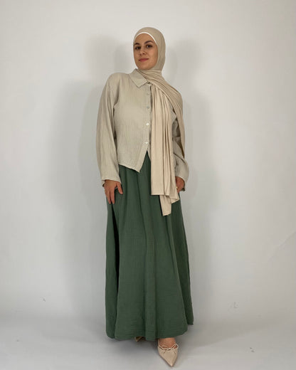 Musselin Shirt Kurz