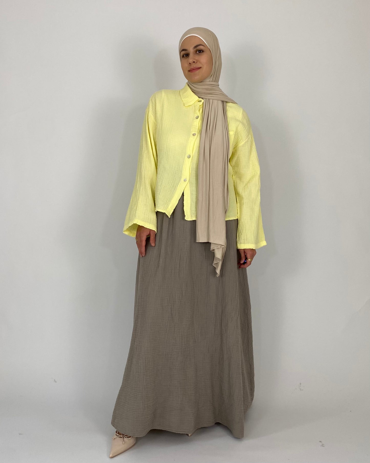 Musselin Shirt Kurz