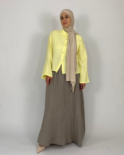 Musselin Shirt Kurz